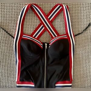 Love Moschino Sporty Fitted Zipper Tank Top❤️